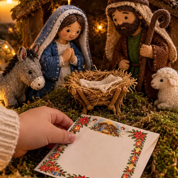 Pesebre de fieltro